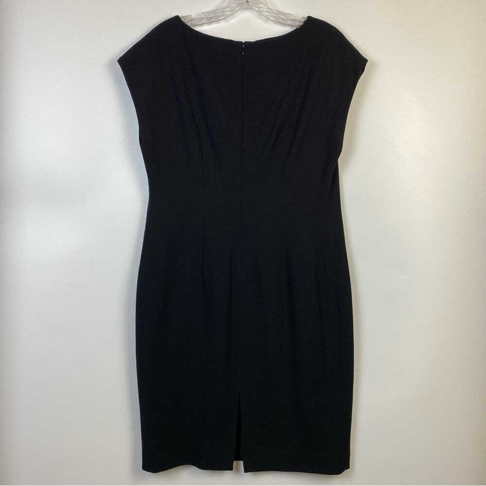 Burberry 100% Wool Black Sheath Dress Vintage Authenticated Size 8 - Picture 9 of 12